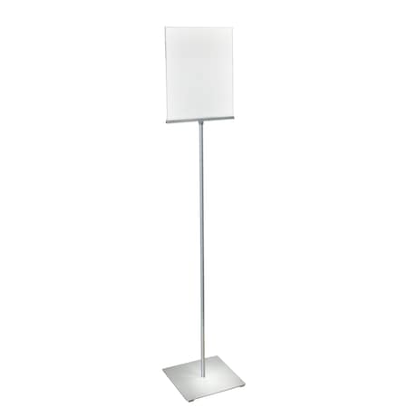 Azar Displays 11"x14" Pedestal Two-Sided Sign Holder Stand on Square Metal Base 300867
